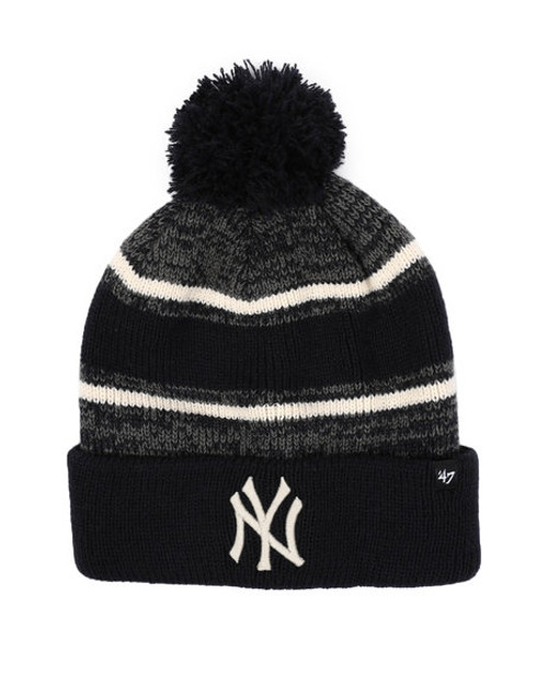 Yankees 47' Brand Fairfax Cuff Knit Pom Hat