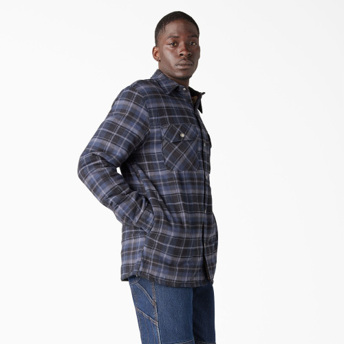 Dickies Men's Sherpa Lined Flannel Shirt Jacket