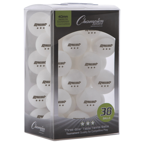 Champion Sports 3-Star Tournament Table Tennis Balls