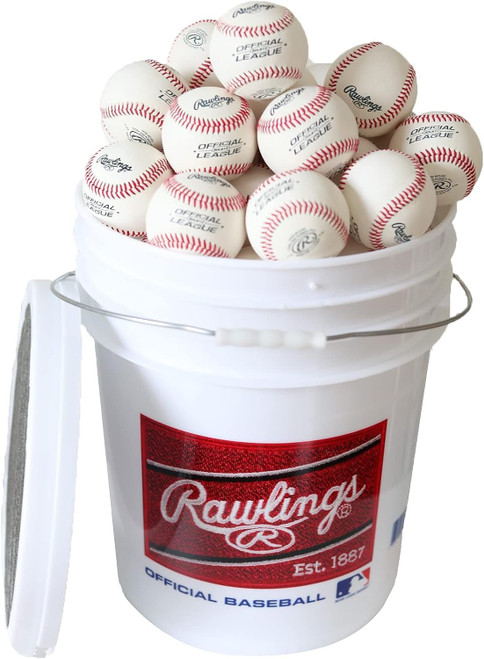 Rawlings ROLB1X Practice Baseballs w/ Bucket
