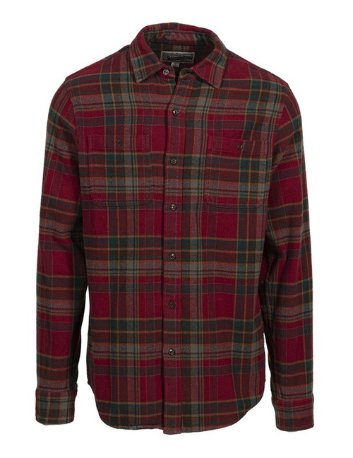 Schott Plaid Cotton Flannel Shirt