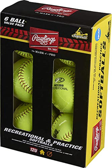 Rawlings 12" Softballs- 6 Pack