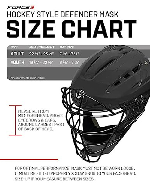 Force3 Hockey Style Defender Mask