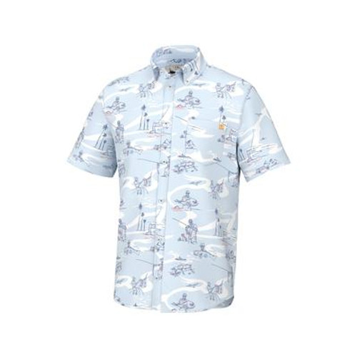 Huk Men's Fish Bones Kona Button Up