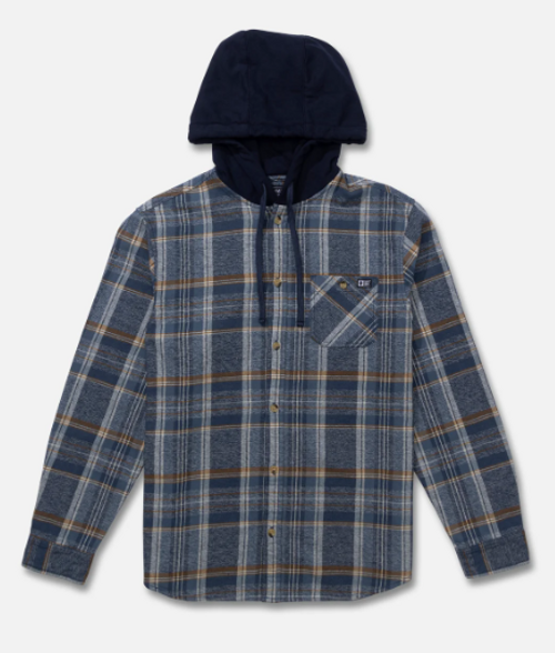 Salty Crew Men's Whitewash Hooded Flannel