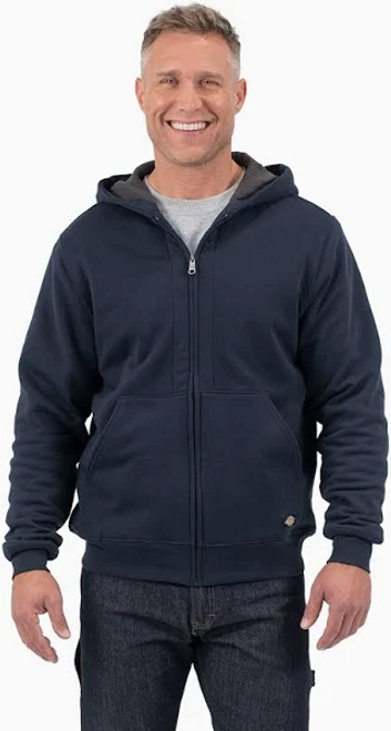 Dickies Men's Full Zip Thermal Lined Fleece Hoodie