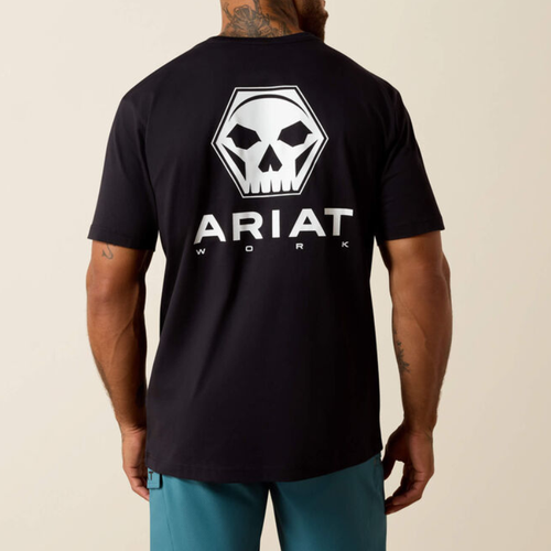 Ariat Men's Rebar Cotton Strong Bolt Skull Tee