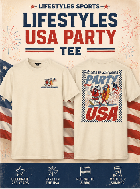 Lifestyles Party in the USA Hot Dog Tee