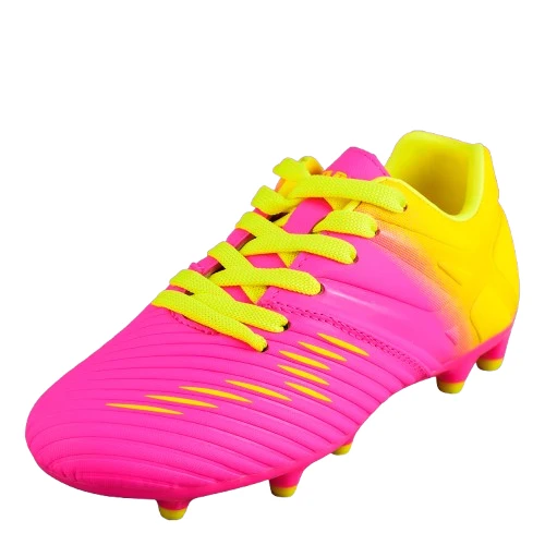 Vizari Liga Kids Firm Ground Soccer Cleats – Pink/Yellow