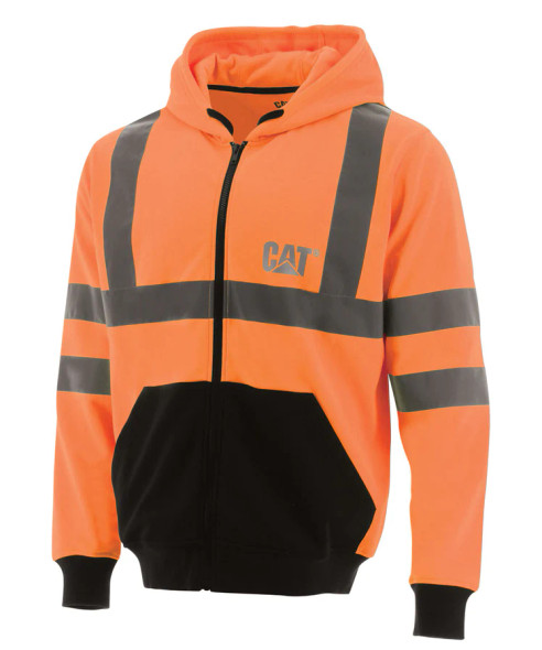 CAT Hi-Vis Full Zip Color Block Sweatshirt