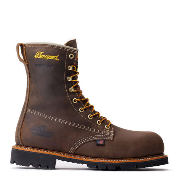 Thorogood 8" American Heritage Plain Toe Safety Boot