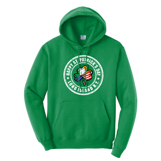 St Patrick's Day USA Clover Design Hoodie