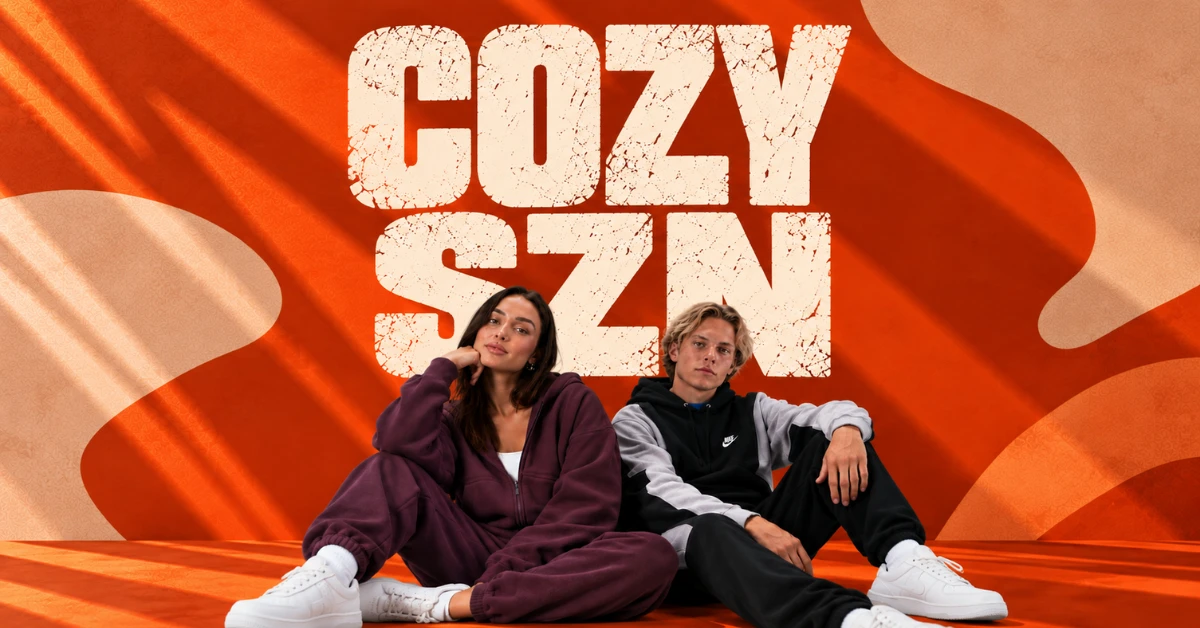 Cozy SZN: matching fleece hoodie and sweatpants sets for men and women at Lifestyles Sports