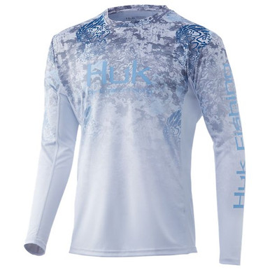 Huk Next Level Short Sleeve Performance Shirt-Ice Blue- Medium