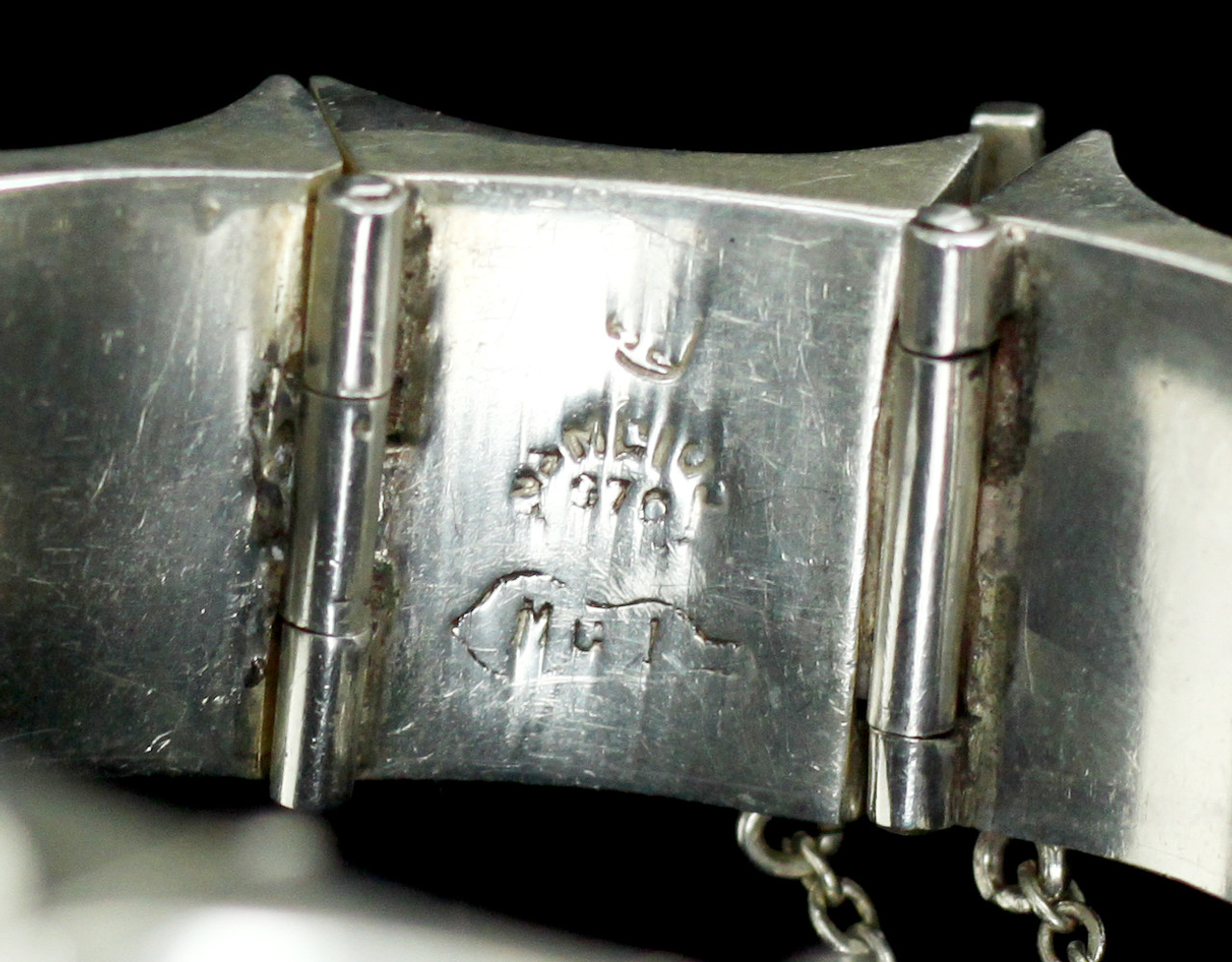 Bracelet – Alberto's, Modernist, 950 Silver - Rariora Gallery