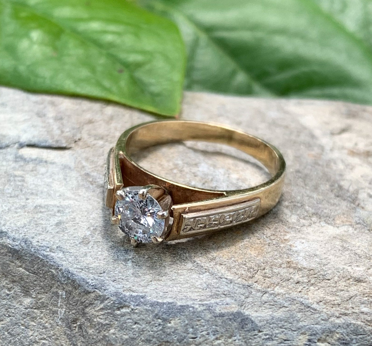 Vintage Mid Century Diamond Wedding Ring