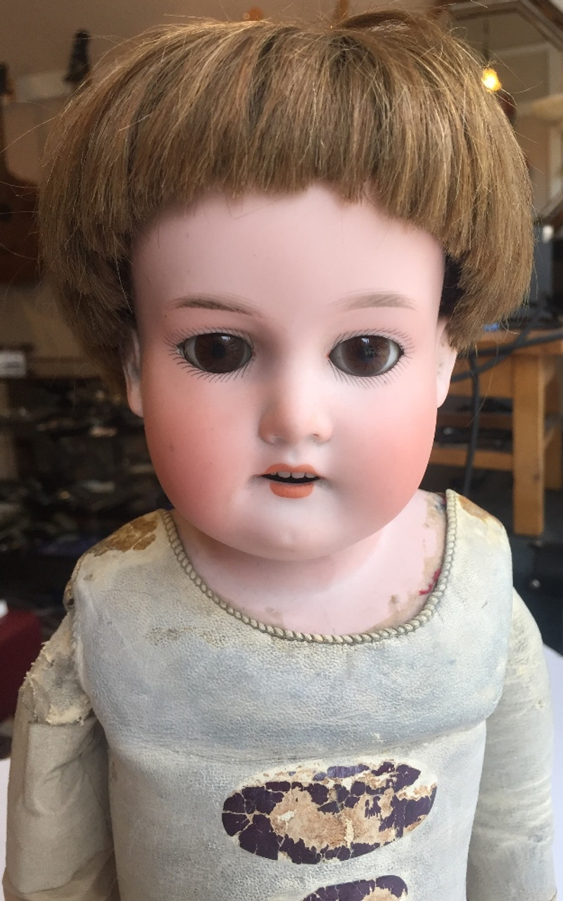 Antique 22” Armand Marseille Bisque Head Chest Kid Limbs-370 Boy Doll Sleep  Eyes