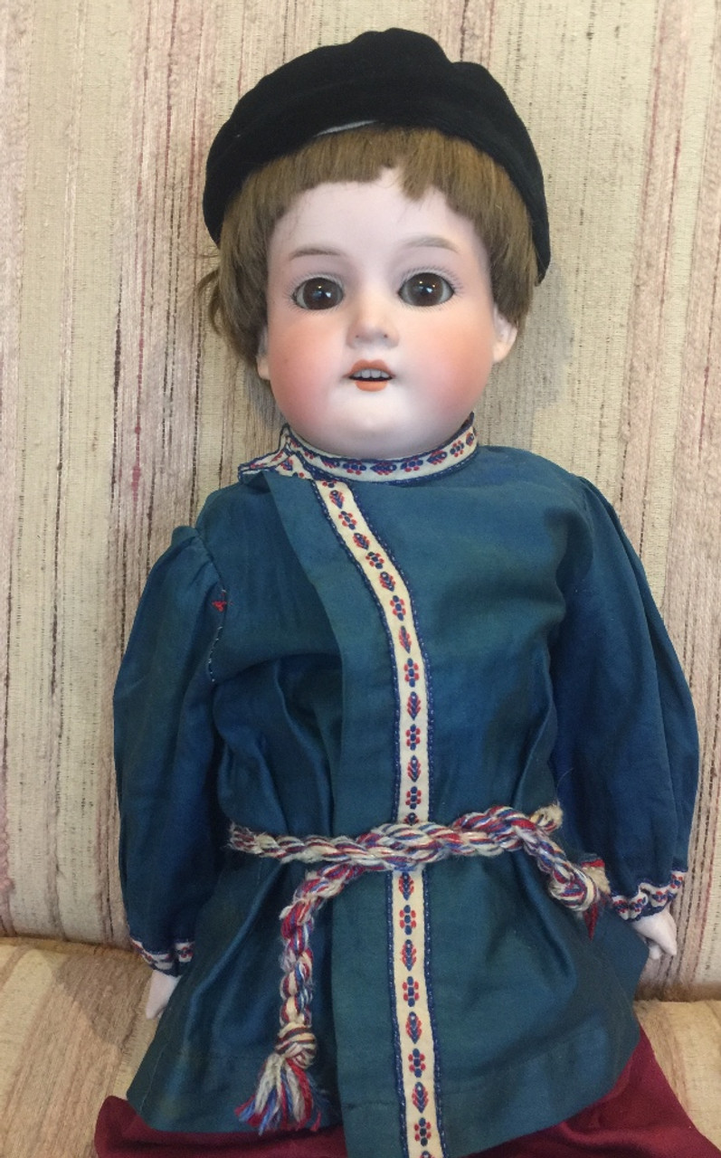 Antique 22” Armand Marseille Bisque Head Chest Kid Limbs-370 Boy Doll Sleep  Eyes - Ellis Antiques
