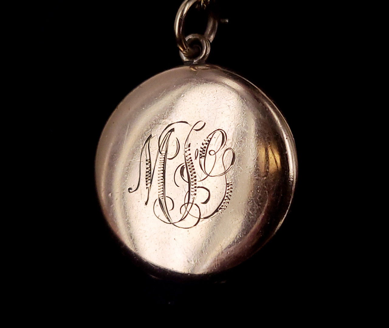 Antique Victorian Gold Filled Enamel Water Lily Monogram Locket Pendant  Necklace - Ellis Antiques