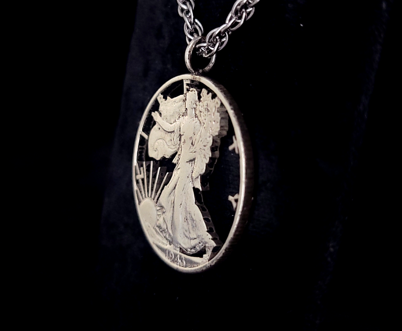 MORGAN SILVER DOLLAR Necklace - silver replica vintage us coin pendant  jewelry on eBid United States | 203587427