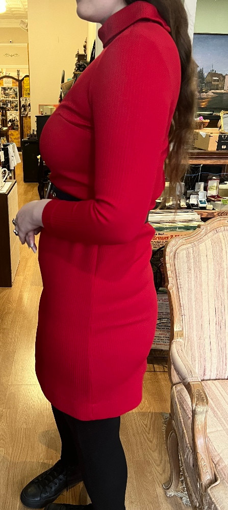 60s bodycon dress 1960s Off-Shoulder Belted Solid Bodycon Dress main image 0