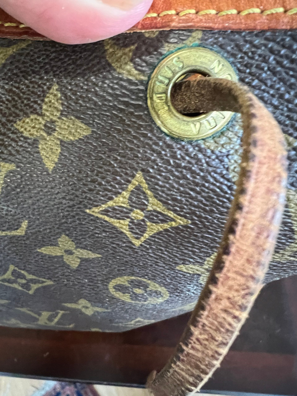 Vintage Louis Vuitton Noe Brown Monogram Bucket Bag Designer Leather Large  1980s - Ellis Antiques