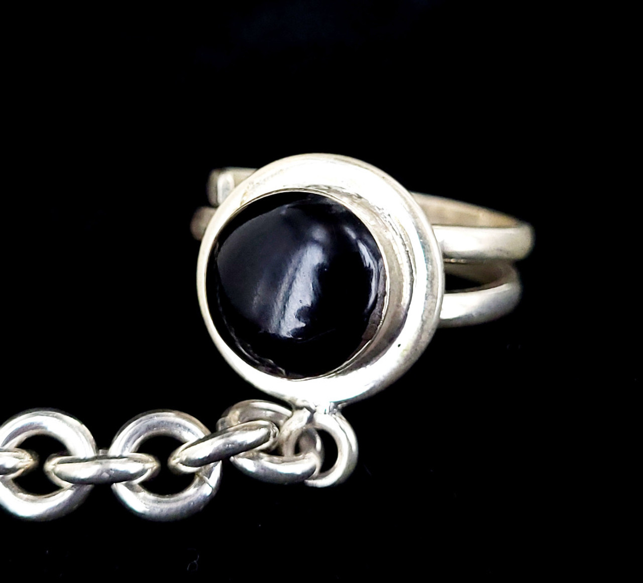 Black Onyx 925 Silver Plated Ethnic Handmade Jewelry Ring US Size 7 R-18335