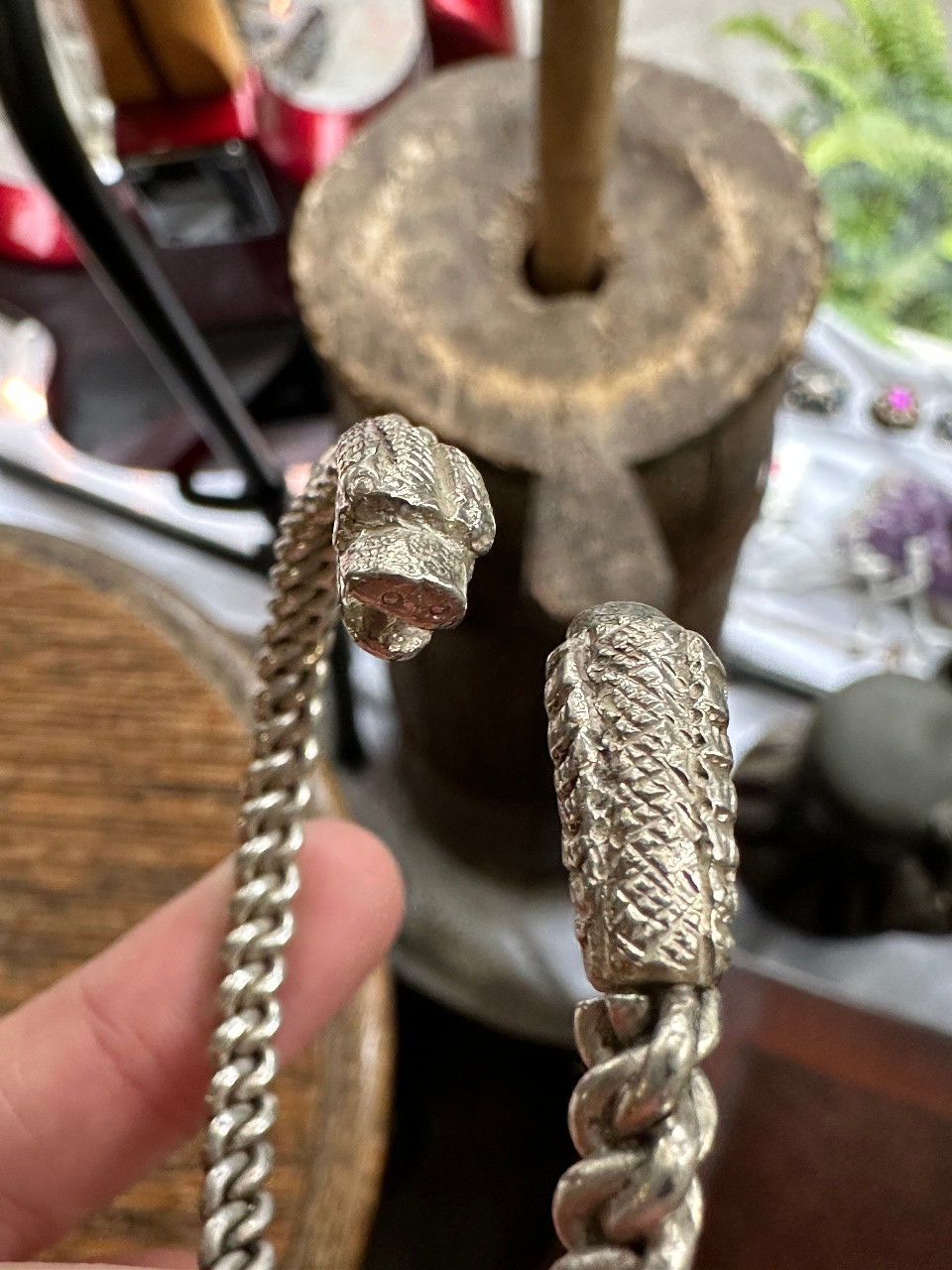 Georgian Ruby & Silver Coiled Snake Bracelet – Mercy Madge