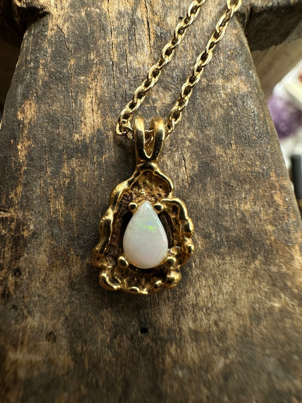 1/20 12k gold filled vintage opal pendant necklace | eBay