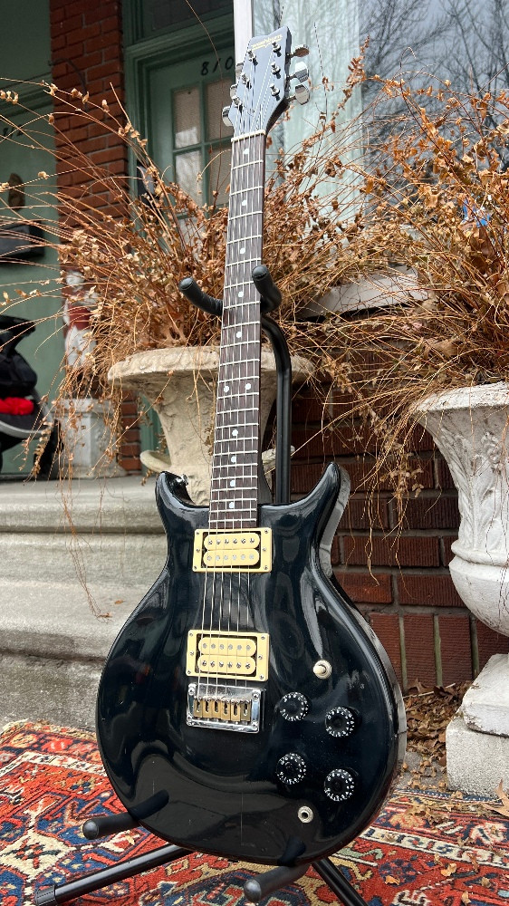 Vintage 1980's Washburn SB-5 “Raven” 6 String Electric Guitar ~Pro
