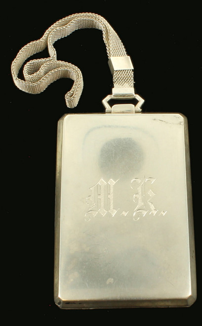 Antique Sterling Miniaudiere Compact Coin Change Purse Slide Mesh Wristlet