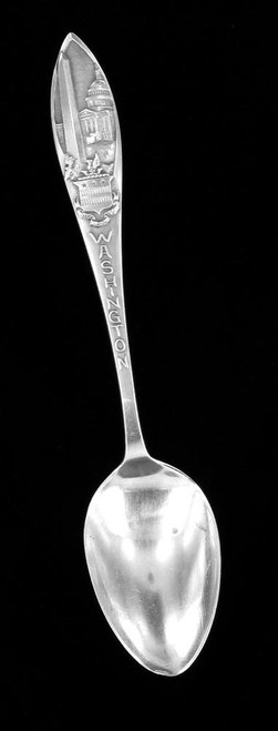 Antique Sterling Silver- Washington DC Abe Lincoln-  Souvenir Spoon