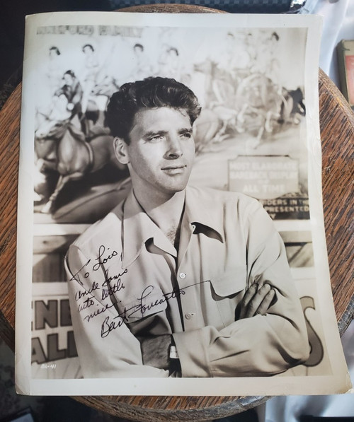 Burt Lancaster Vintage Inscribed Autographed 8x10 B&W Photo 1940s Hollywood
