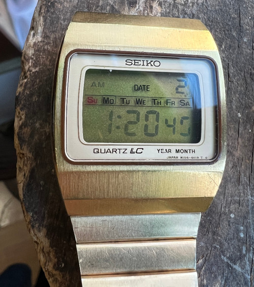 Vintage 1977 Seiko Quartz LC M154-4019 T Digital Men's Unisex Watch WORKING