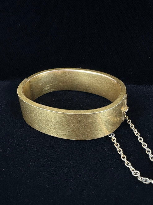 Antique Victorian Gold Filled 16mm Wide Band Bangle Bracelet 6"