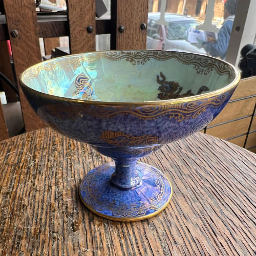Antique Wedgwood Fairyland Lustre Dragon Footed Compote Bowl Daisy M. Jones
