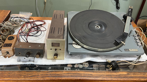 Vtg ELAC Miracord 10 Turntable & Remote Volume System ~ Fisher Presidential
