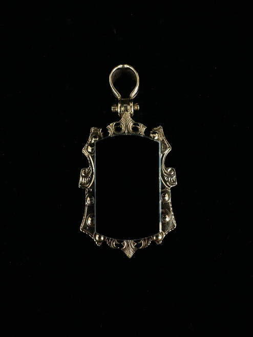 Antique Victorian 10k Rose Gold Double Sided Sardonyx Locket Fob Pendant