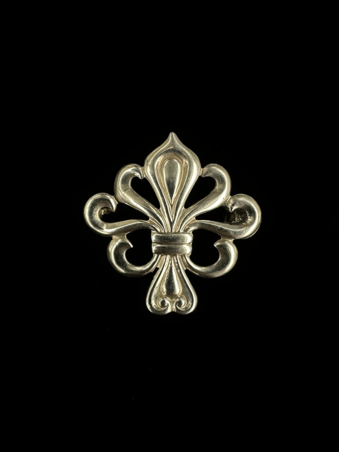 Antique Art Nouveau Sterling Silver French Fleur De Lis Brooch/Pin Watch Charm