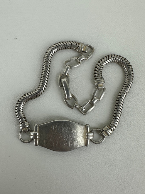 Vintage 1950’s Sterling Silver 24th Birthday Friendship Bracelet 7.5"