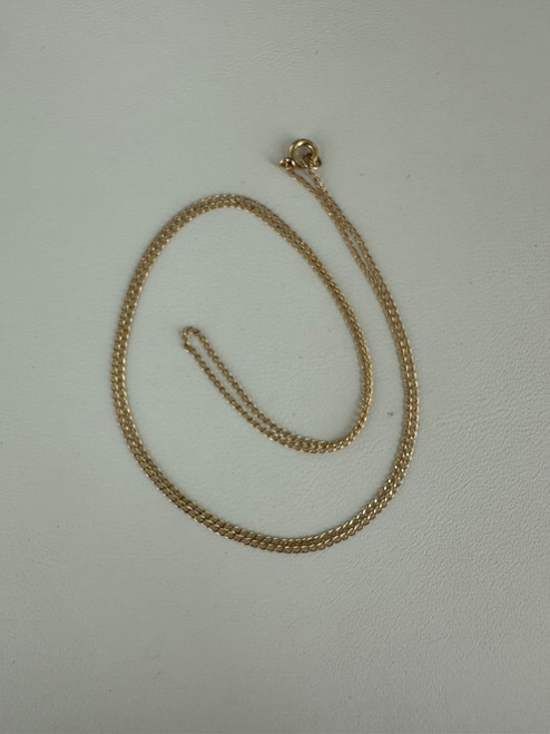 Antique 14k Gold Dainty Cable Chain Necklace 18”