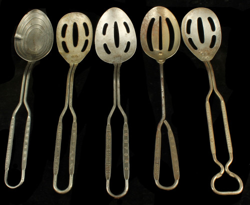 Antique Rumford Baking Powder Advertising Premium 5 Pc Measuring Serving Spoons