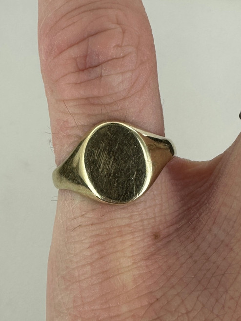 Antique Victorian 10k Gold Blank Signet Ring 5.75