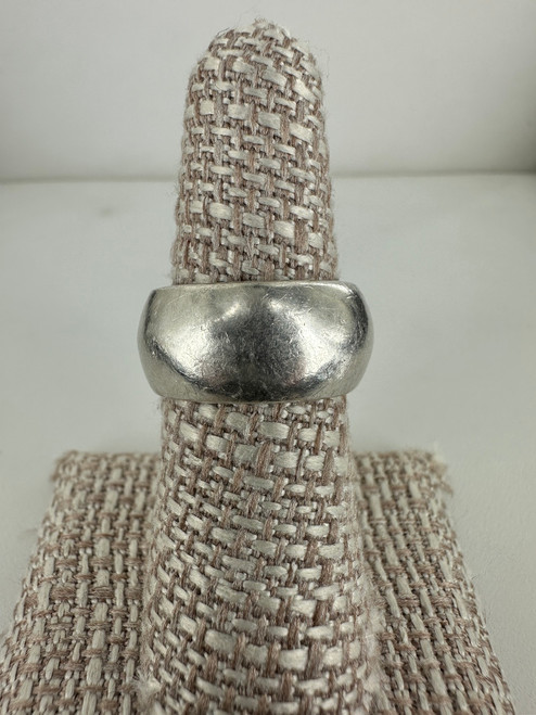 Vintage Sterling Silver Heavy Wide Band Ring 6.5