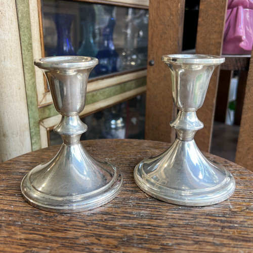 Vintage Towle .925 Sterling Silver Candlestick Pair #732 - Mid Century Modern