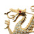 Vintage Sterling Gold Fire Breathing Dragon GOT Rhinestones Designer Pin 2 5/8"