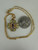 Vintage MCM 14k Gold Multi Gemstone Maltese Cross Pendant Necklace 18”