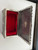 Vintage Silver Tone Ornate Trinket Box / Jewelry Box Red Velvet Lined