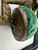 Antique Victorian Brass Bird Sewing Clamp with Green Pin Cushions & Thimble