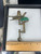 Antique Victorian Brass Bird Sewing Clamp with Green Pin Cushions & Thimble